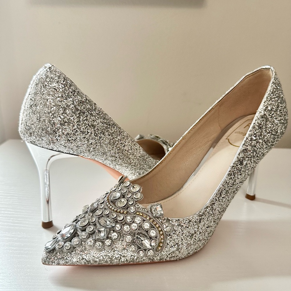 Prom bridal shoes, high heels size 7 (38uk). Rhinestone heels, prom shoes